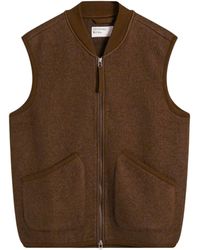 Universal Works - Zip Waistcoat Wool Fleece - Lyst