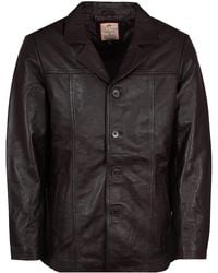 real hoxton - Leather Reefer Jacket - Lyst