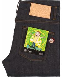 Naked & Famous X Rick & Morty Morty Smith Aww Geez Selvedge - Blue