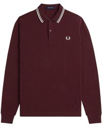 Fred Perry - M3636 Twin Tipped Long Sleeve Polo Shirt - Lyst