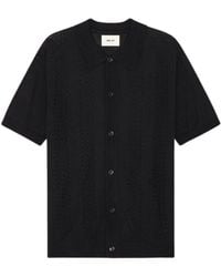 NN07 - Thor Wool Blend Button Through Polo Shirt - Lyst