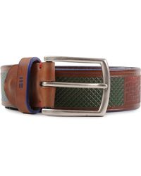 Miguel Bellido Belts - Miguel Bellido Leather Patterned Belt - Lyst