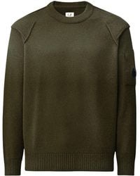 C.P. Company - C.P Company Lambswool Lens Crewneck Sweater - Lyst