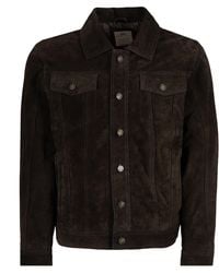 real hoxton - Suede Trucker Jacket - Lyst