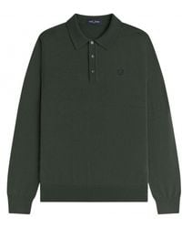Fred Perry - Classic Knitted Long Sleeve Shirt - Lyst