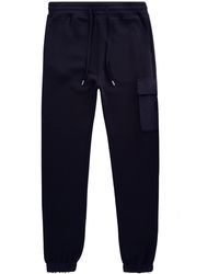 Mackage Marvin Double-face Jersey Pant With Drawcord Cuffs - Blue
