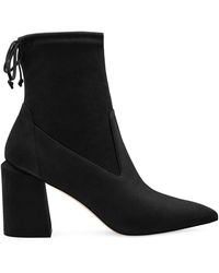 Stuart Weitzman Avenue 75 Block Bootie in Black | Lyst