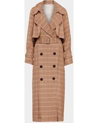 Golden Goose Deluxe Brand Trenchcoat mit Karomuster - Orange