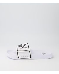 PUMA - 387515 Leadcat 2.0 V Pm White Black Leather White Black Sandals - Lyst