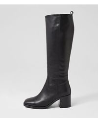 MOLLINI - Seriny Mo Black Black Heel Leather Black Black Heel Boots - Lyst