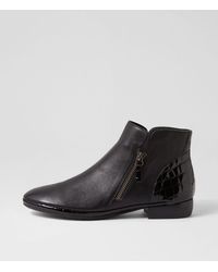 Diana Ferrari - Ronele Df Leather Croc Patent Boots - Lyst