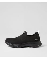 Skechers - 216633 Go Walk 7 Sk Black Black Knit Black Black Sneakers - Lyst