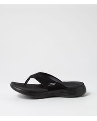Skechers - 140703 On The Go 600 Sk Black Grey Textile Black Grey Sandals - Lyst