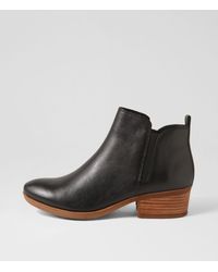 Diana Ferrari - Zanie Df Black Natural Heel Leather Black Natural Heel Boots - Lyst