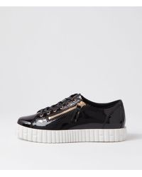 DJANGO & JULIETTE - Osloe Dj Black White Sole Patent Leather Black White Sole Sneakers - Lyst