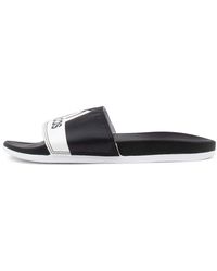 adidas - Adilette Comfort Black White White Smooth Black White White Sandals - Lyst