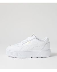 PUMA - 387212 Karmen Rebelle W Pm White White Leather White White Sneakers - Lyst