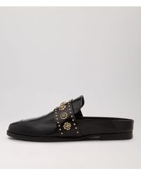 Sol Sana - Tuesday Slide Black Gold Patent Leather Black Gold Shoes - Lyst