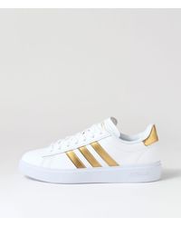 adidas - Grand Court 2.0 W Ad White White Matte Gold Smooth White White Matte Gold Sneakers - Lyst