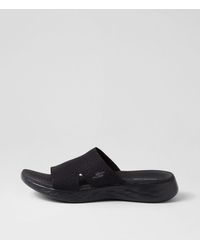 Skechers - 140169 On The Go 600 Adore Sk Black Black Textile Black Black Sandals - Lyst
