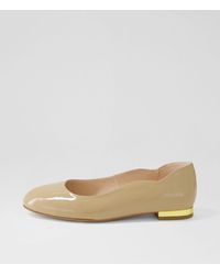 Diana Ferrari - Challi Df Latte Gold Heel Patent Leather Latte Gold Heel Shoes - Lyst