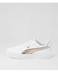 PUMA - 395096 Carina 2.0 Metallic Pm White Gold Silver Smooth White Gold Silver Sneakers - Lyst