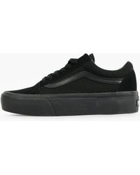 old skool vans platform black