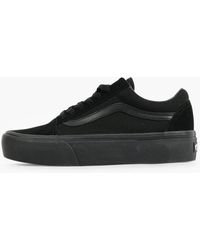 vans old skool all black platform