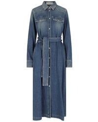 Golden Goose - Denim Maxi Shirt Dress - Lyst