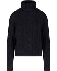 Ralph Lauren - Cable-Knit Cotton Turtleneck - Lyst
