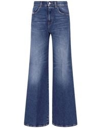 DIESEL - High-Rise Wide-Leg Jeans - Lyst