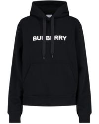 Burberry - Logo Print Hoodie - Lyst