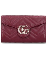 Gucci - Wallet With Chain "Gg Marmont" - Lyst