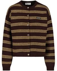 Miu Miu - Wool And Cashmere Cardigan - Lyst