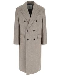 DUNST - Cappotto Doppiopetto In Misto Lana - Lyst