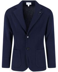 Lardini - Single-Breasted Virgin Wool Blazer - Lyst