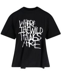 Sacai - T-Shirt “Where The Wild Things Are” - Lyst