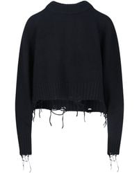 Low Classic - 'Damage' Crop Sweater - Lyst