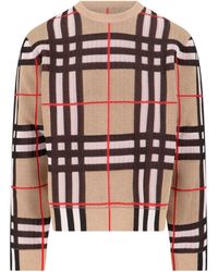 Burberry - Tartan Pattern Sweater - Lyst