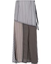 Maison Margiela - Patchwork Striped Wrap Maxi Skirt - Lyst