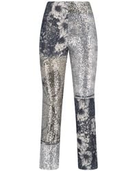 Maison Margiela - Monochrome Patchwork Floral Sequin Trousers - Lyst