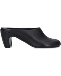 Dries Van Noten - Rounded Toe Slip-On Leather Mules - Lyst
