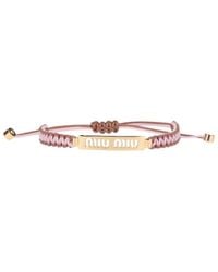 Miu Miu - Logo Bracelet - Lyst