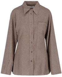 Our Legacy - Checkered Classic Collar Shirt - Lyst