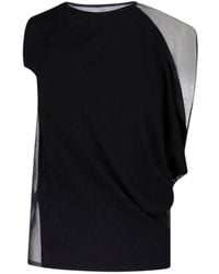 Sportmax - Asymmetrical Stretch Viscose Top - Lyst