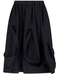 Cdg/cdg - Gathered Midi Skirt - Lyst