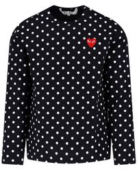 COMME DES GARÇONS PLAY - Polka Dot Heart Logo Sweatshirt - Lyst