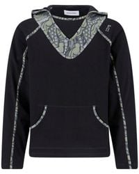 Kiko Kostadinov - Gizi V-Neck Rhinestone Cotton Hoodie - Lyst
