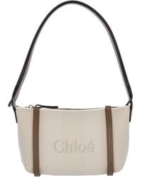 Chloé - Calf Leather & Cotton Mini Shoulder Bag - Lyst