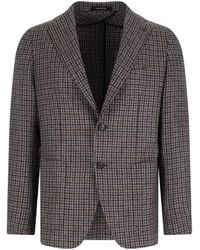 Tagliatore - Single-Breasted Virgin Wool And Cashmere Blazer - Lyst